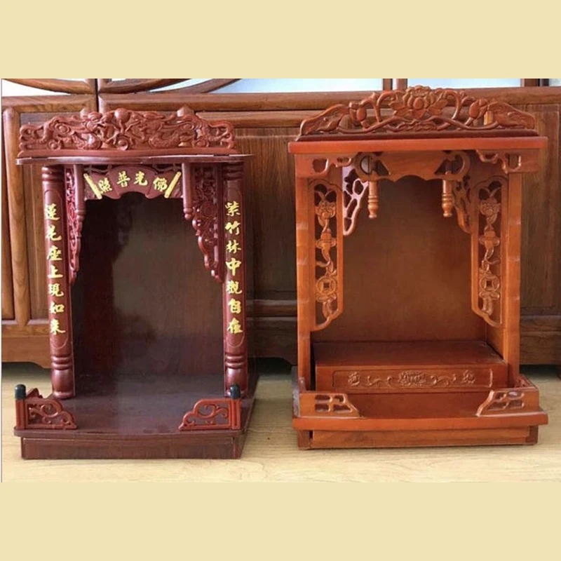 Imitasi rak penyimpanan guci redwood